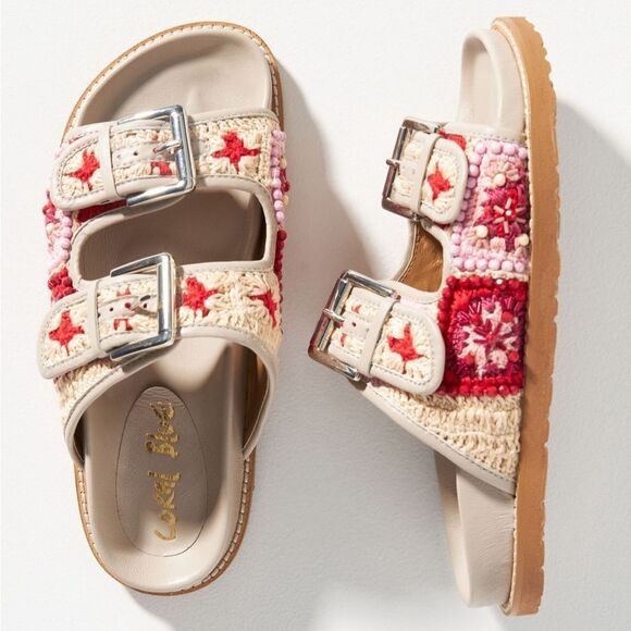 Anthropologie Shoes - HOST PICK🌷🌹Anthropologie Coral Blue Comfort Sandals-Size 38/7.5